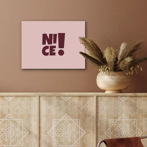 Nice - Uitroepteken - Roze PET vilt klein -sfeer4