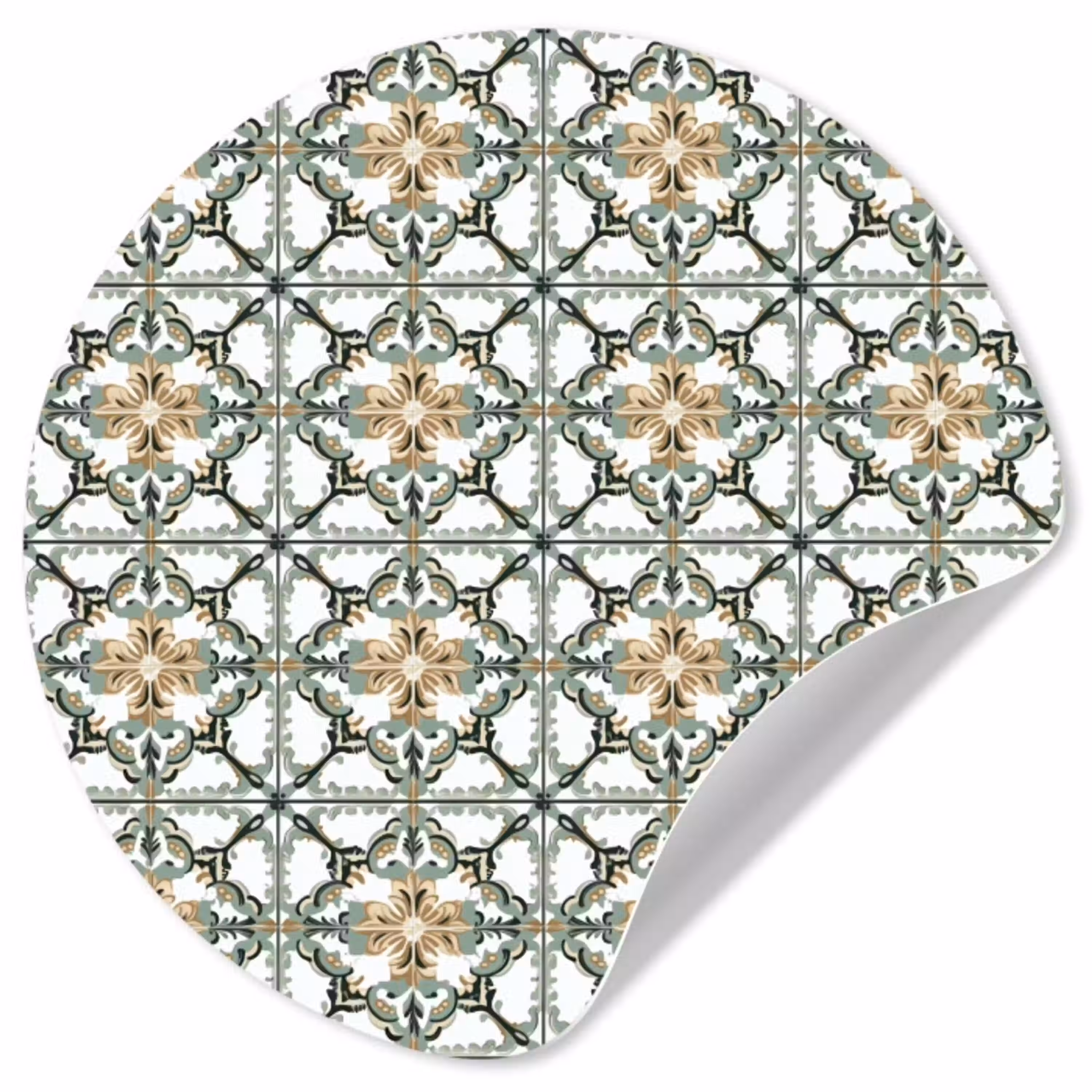 Floraal - Verweerd - Keurrijk Wandcirkel behangsticker klein 186 -3d