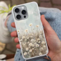 Madelief - Illustratie - Wit Hoesje iPhone 16 Pro Max met koord klein -sfeer3