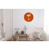 Cocktail - Oranje - Zomer - Quote Wandcirkel aluminium klein -woonkamer