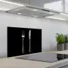Vork - Mes - Zilver keuken achterwand spatscherm klein -3d_schuin
