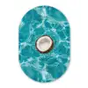 Kokosnoot - Water - Wit Wandcirkel Ovaal Forex klein -3d