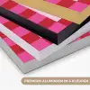 Kiss - Roze - Frans - Valentijn Textielframe zwart klein -USP_kleurenNL