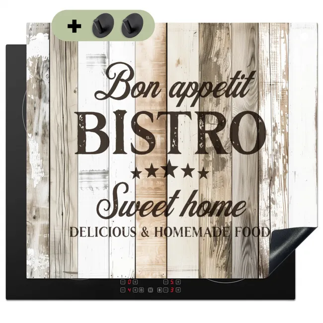 Induction Hob Cover & Splashback (2-in-1) - Bistro Welcome Sign