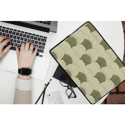 Bladeren - Structuur - Groen laptophoes neopreen klein 279 -bureau