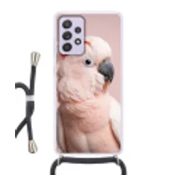 Kaketoe - Portret - Roze Hoesje Samsung Galaxy A52 5G met koord klein -3d