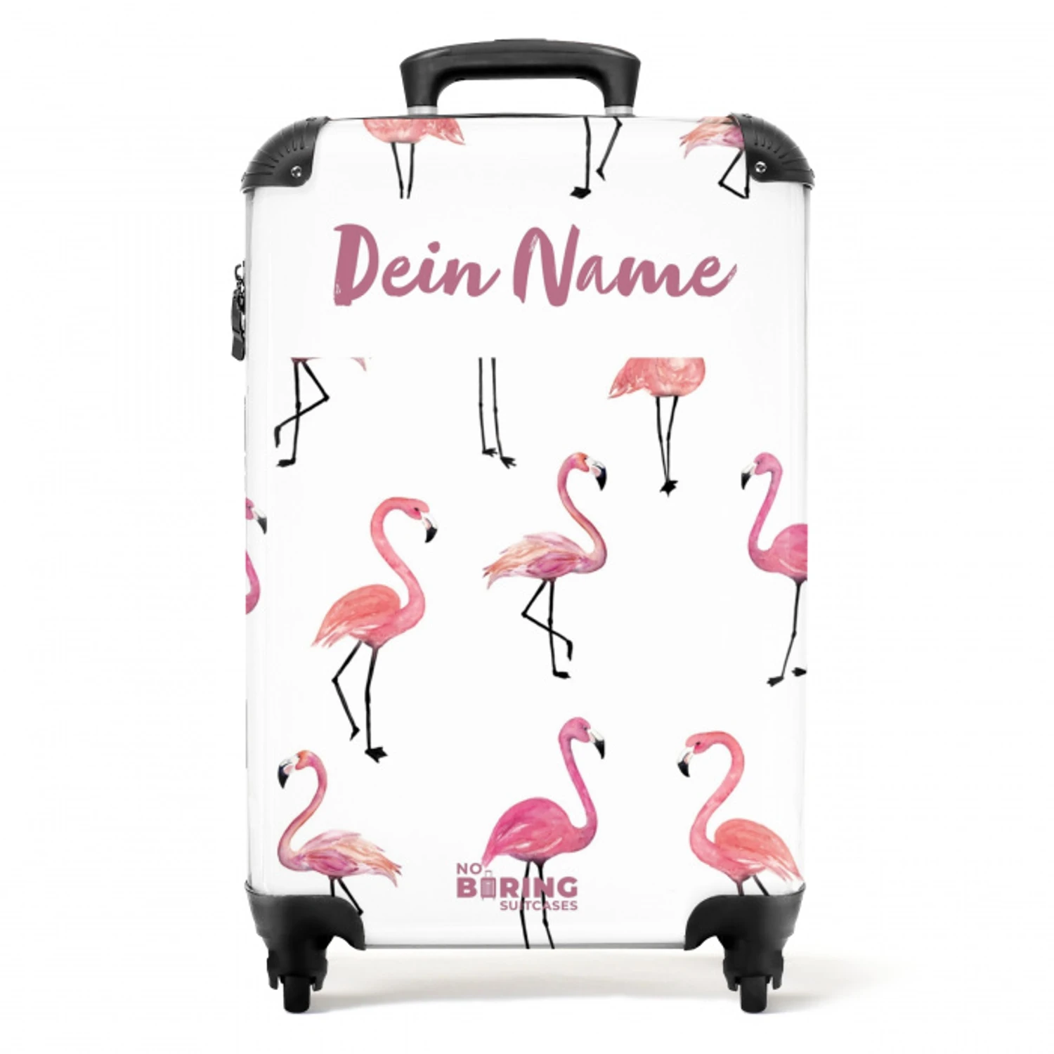 Flamingo feestje NBS - Handbagage koffer - Kinderen Unisex middel -productfoto_recht