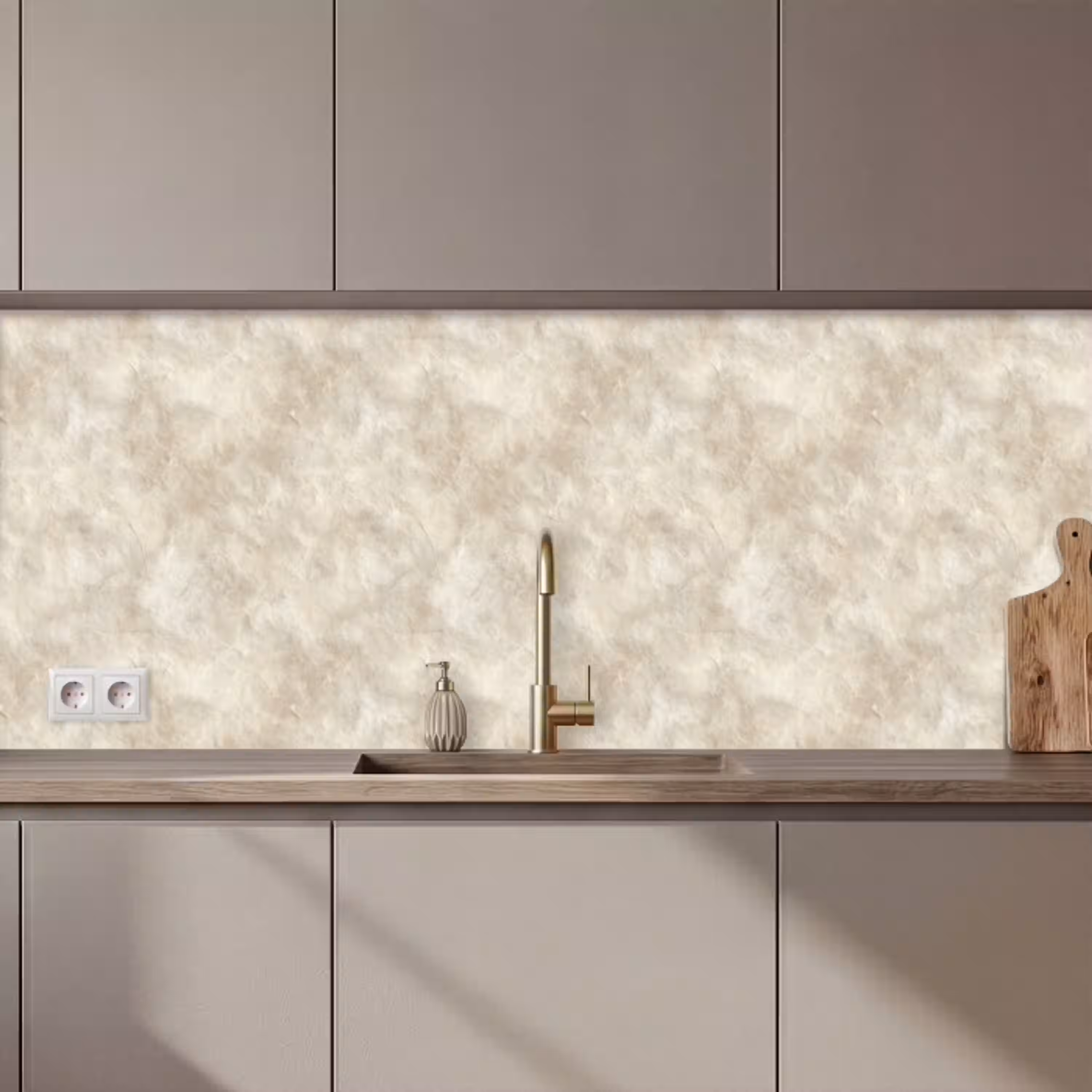 Beige - Reliëfstructuur - Natuursteen keuken achterwand 2 middel 871 zz_3dshopping