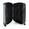 Blauw driehoeken patroon NBS - Handbagage koffer - Volwassenen Unisex middel -binnenkant