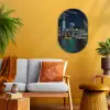 New York - Skyline - Sterrenhemel Wandcirkel Ovaal Forex klein -sfeer4