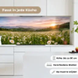 Madelief - Veld - Heuvels - Groen keuken achterwand 2 middel -sfeer4_DE