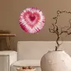 Hartvorm - Roze - Tie dye Wandcirkel behangsticker klein -sfeer1