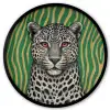 Panter - Zebrapatroon - Groen Fotolijst rond zonder passe partout klein -3d