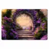 Poort - Paars - Bloemen Placemat vinyl groot -zzsfeer1_Kitchenyeah-website