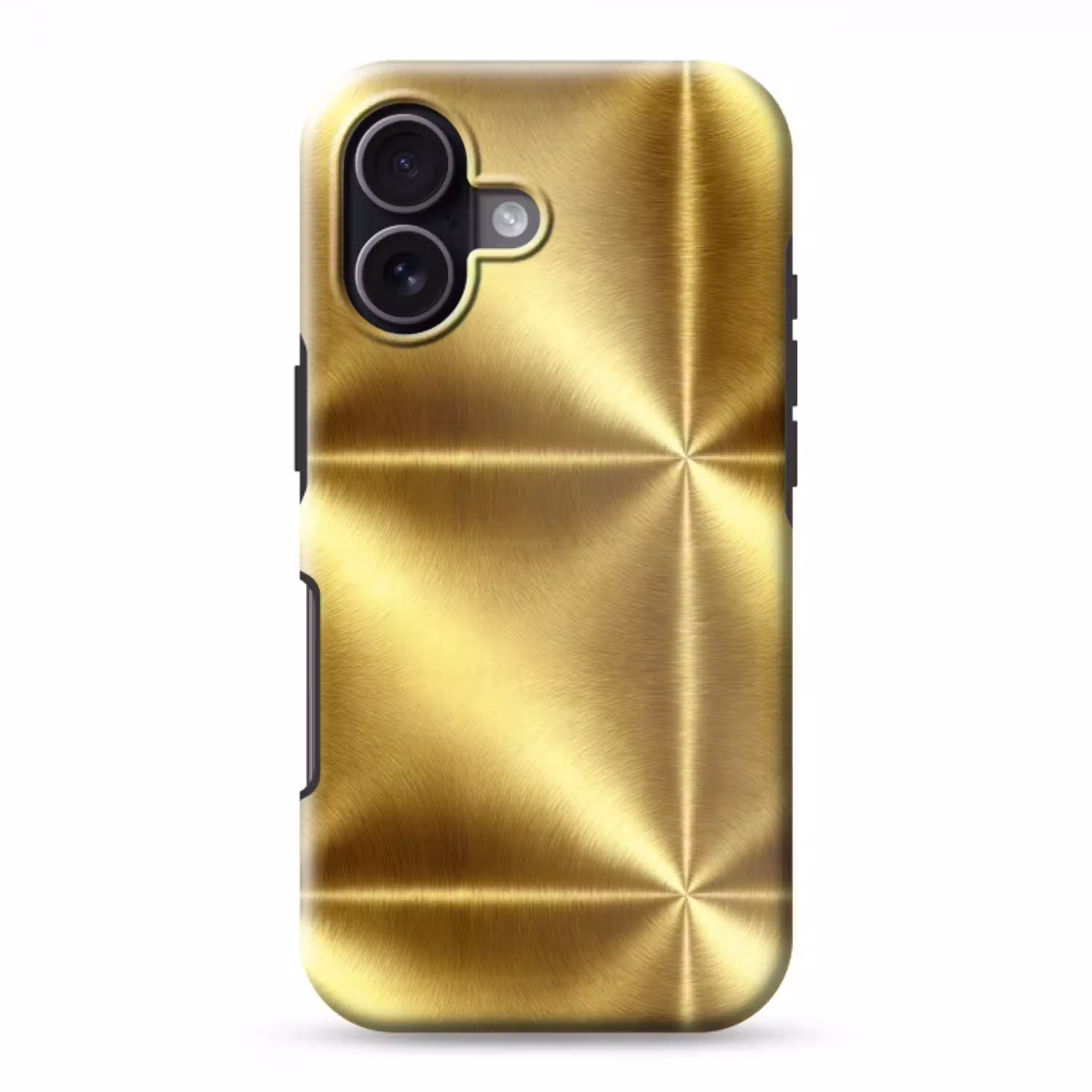 Textuur - Geborsteld Goud - Industrieel - Metallic Toughcase MagSafe Apple iPhone 17 klein 1017 -3d
