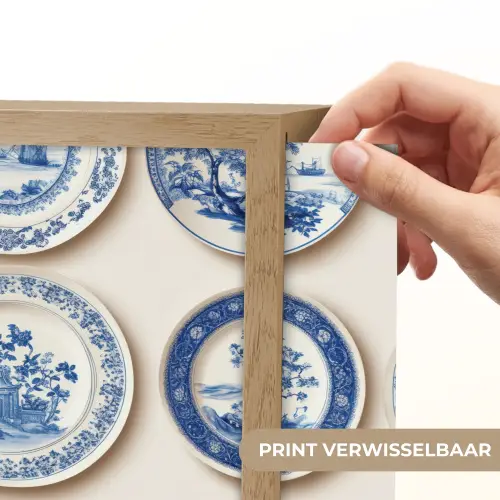Borden - Bomen - Planten - Blauw Light Box met batterij (Wandlamp) middel 907 -USP_websiteprintNL