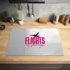 Catch flights not feelings - Vliegtuig - Roze Inductie beschermer vinyl 3mm klein -sfeer5