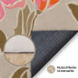 Pioenrozen - Patroon - Roze Vloerkleed Rechthoek klein 1091 -uniquesellingpoint_antislip_DE_DE