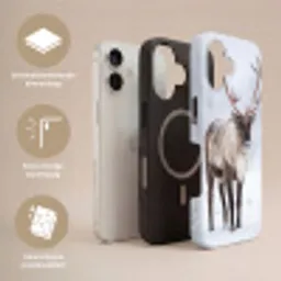 Rendier - Gewei - Toendra - Sneeuw - Wild Toughcase MagSafe Apple iPhone 17 klein -USP_Lagen_NL