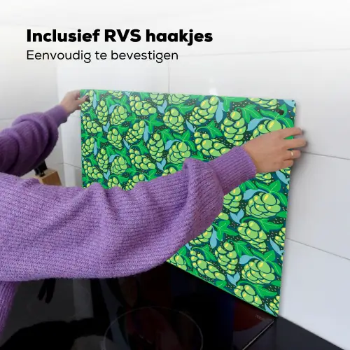 Druiven - Tros - Groen Inductie beschemer met haakjes klein 777 -ky-ophangen-nl