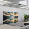 Berg - Rivier - Zonsondergang keuken achterwand spatscherm klein -3d_schuin