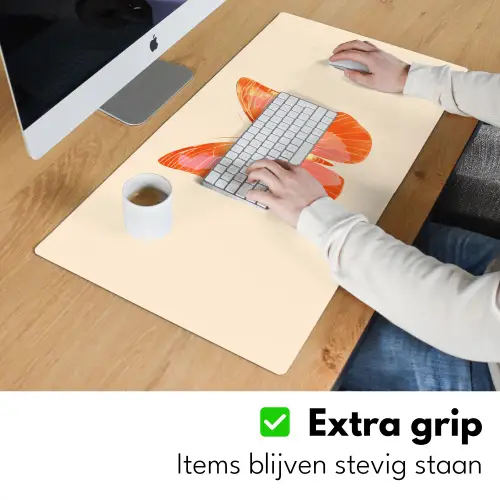 Vlinder - Minimalistisch - Roze Muismat XXL klein -sfeer3