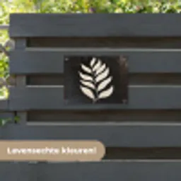 Blad - Wit - Minimalistisch tuinposter los doek klein -sfeer3