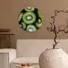 Kiwi - Fruit - Groen Wandcirkel kunststof plaat 5mm dik klein -sfeer1