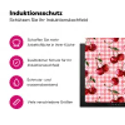 Kersen - Blokken - Rood Inductie beschermer vinyl 3mm klein 276 -zzzzzzz-lf-ups