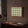 Patroon - Tegel - Groen Light Box met batterij (Wandlamp) middel 907 -sfeer1