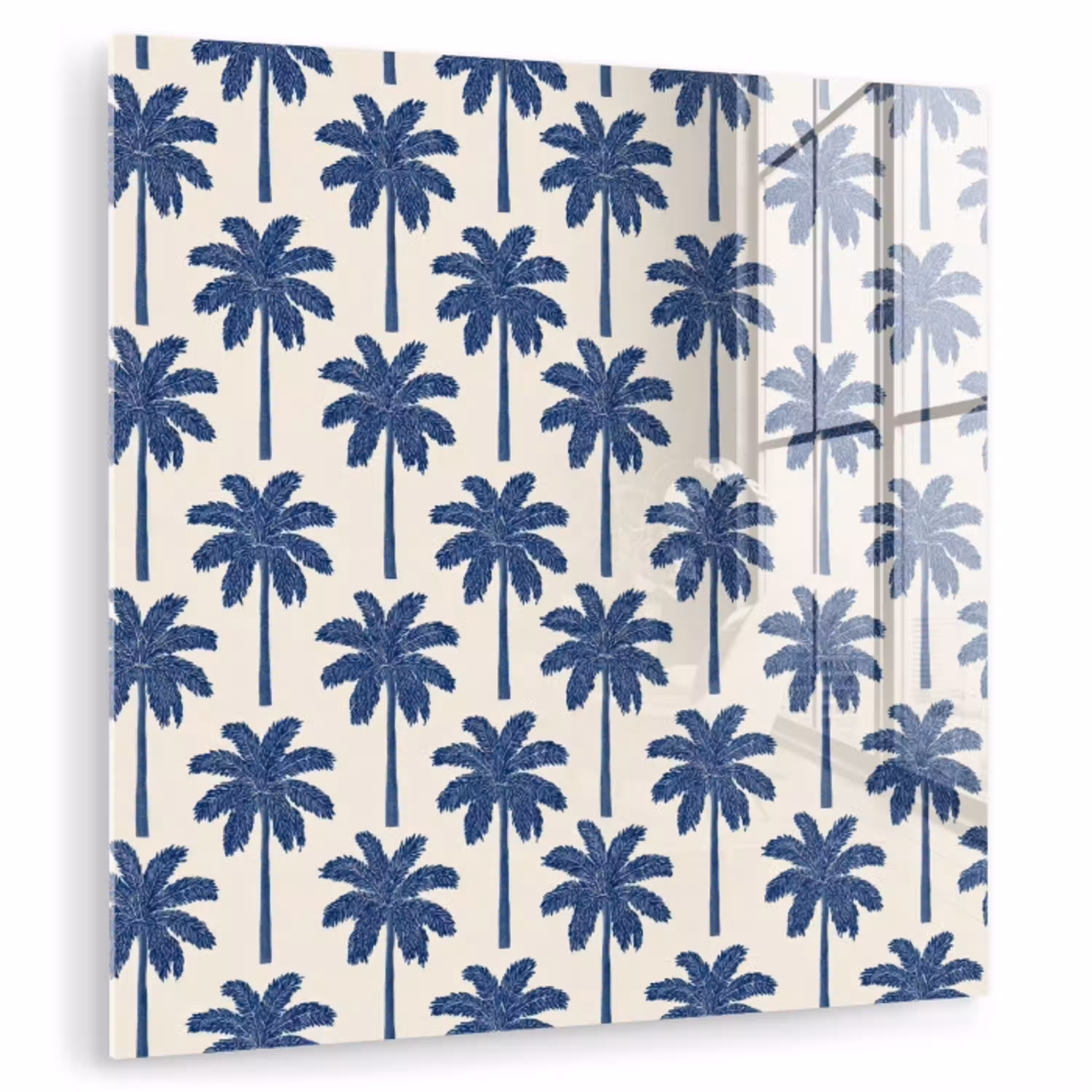 Symmetrisch - Palm - Blauw plexiglas 5mm klein 11 -zzzproduct_nieuw