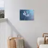 Blauw - Bloem - Glazen - Sierlijk tuinposter los doek klein -sfeer8