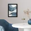 Lijnen - Golven - Abstract - Blauw fotolijst zwart zonder passe partout klein -sfeer4