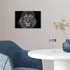 Leeuw - Dieren - Zwart - Wit poster papier klein -sfeer3