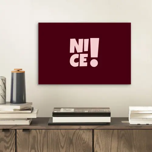 Nice - Uitroepteken - Rood aluminium wit klein -sfeer1