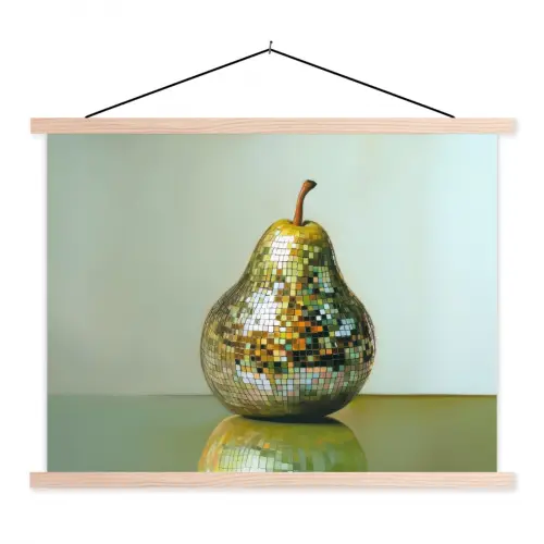 Fruit - Disco - Art - Glitter textielposter latten blank klein -3d