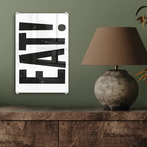 Decoratie - Eten - Zwart - Wit plexiglas 5mm klein -sfeer3