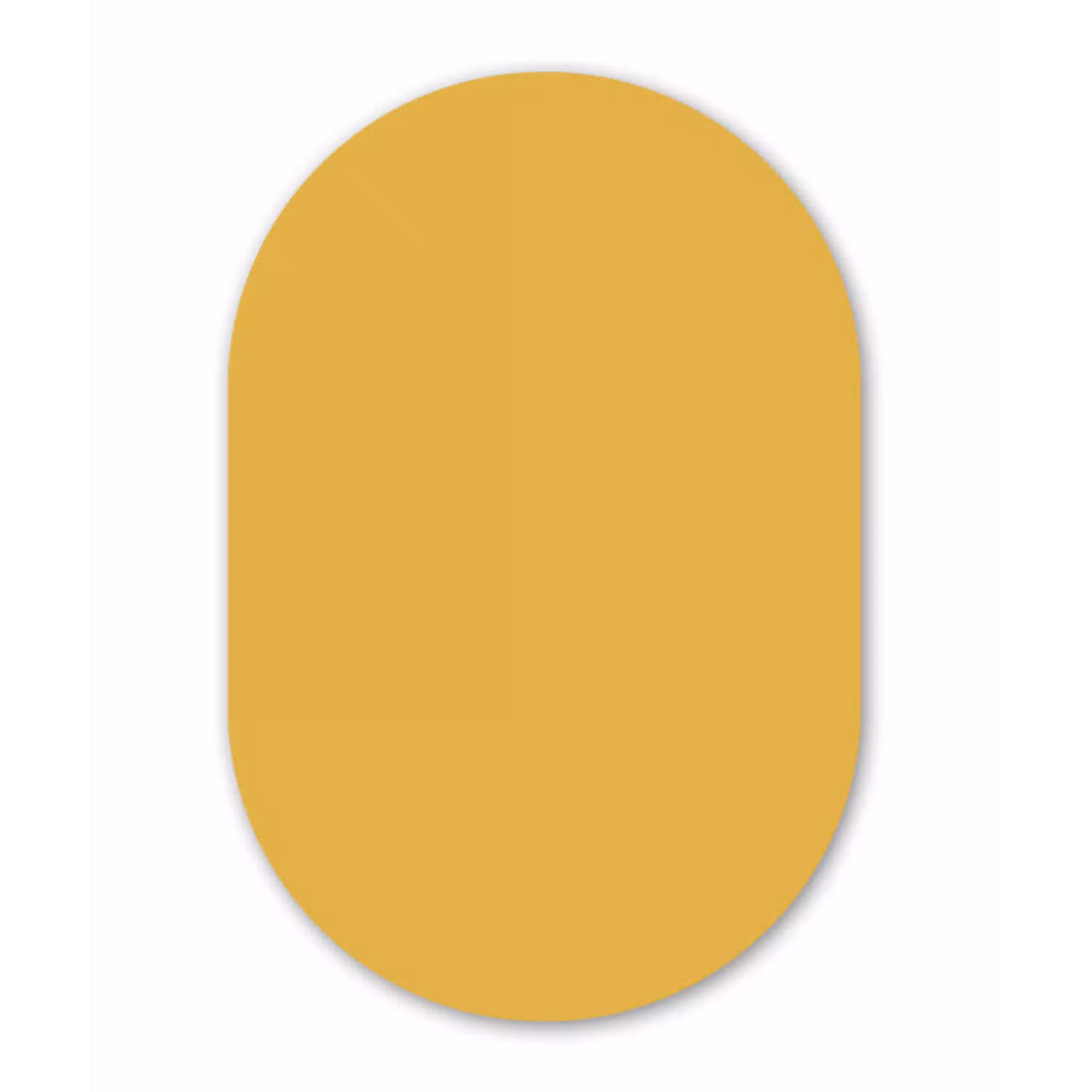 Joyful - Mustard - Geel Wandcirkel Ovaal Aluminium middel 839 -3d