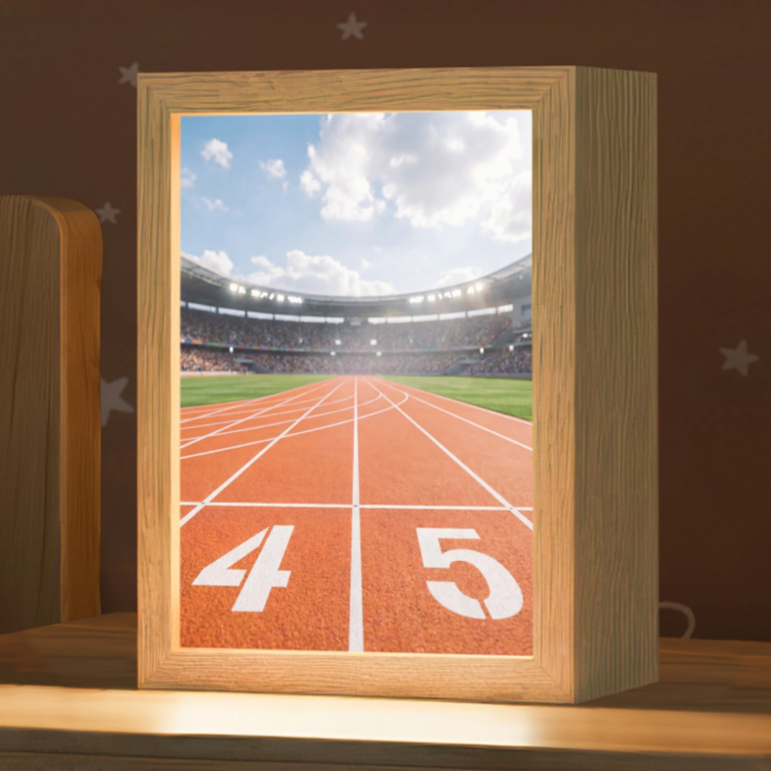 Sintelbaan - Stadion - Sport -Oranje Light Box met kabel (Kinderlampje) klein -zzz_3d_website
