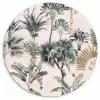Bladeren - Monstera - Jungle - Tropical Wandcirkel plexiglas klein -3d