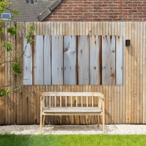 Hout - Planken - Verweerd Tuinposter op houten frame 2 cm dik xxl -sfeer4