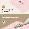 Nice - Strepen - Roze Inductie beschemer met haakjes klein -ky-schoon-nl