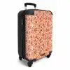 Retro disco 70s bloem patroon kleurrijk NBS - Handbagage koffer - Kinderen Unisex middel -productfoto_3d