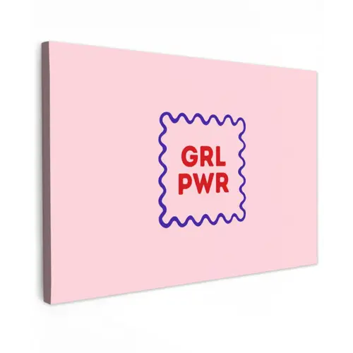 Grl pwr - Roze - Kader canvas 2cm klein -z3d