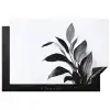 Plant - Bladeren - Minimalistisch - Zwart Inductie beschermer vinyl 3mm klein -3d