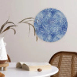 Modern - Abstract - Blauw Wandcirkel kunststof plaat 5mm dik klein 188 -sfeer4