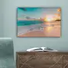 Zonsondergang - Strand - Zee - Zomer - Blauw canvas 2cm klein -sfeer4