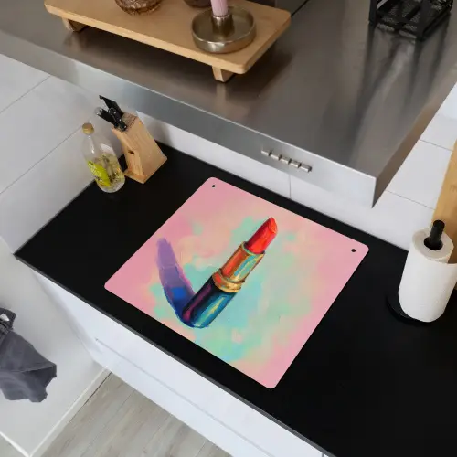 Lippenstift - Rood - Penseelstreken Inductie beschemer met haakjes middel -sfeer1