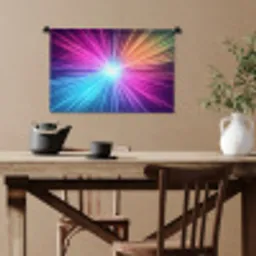Abstract - Light - Burst - Modern - Colorful Wandkleed katoen klein -sfeer6