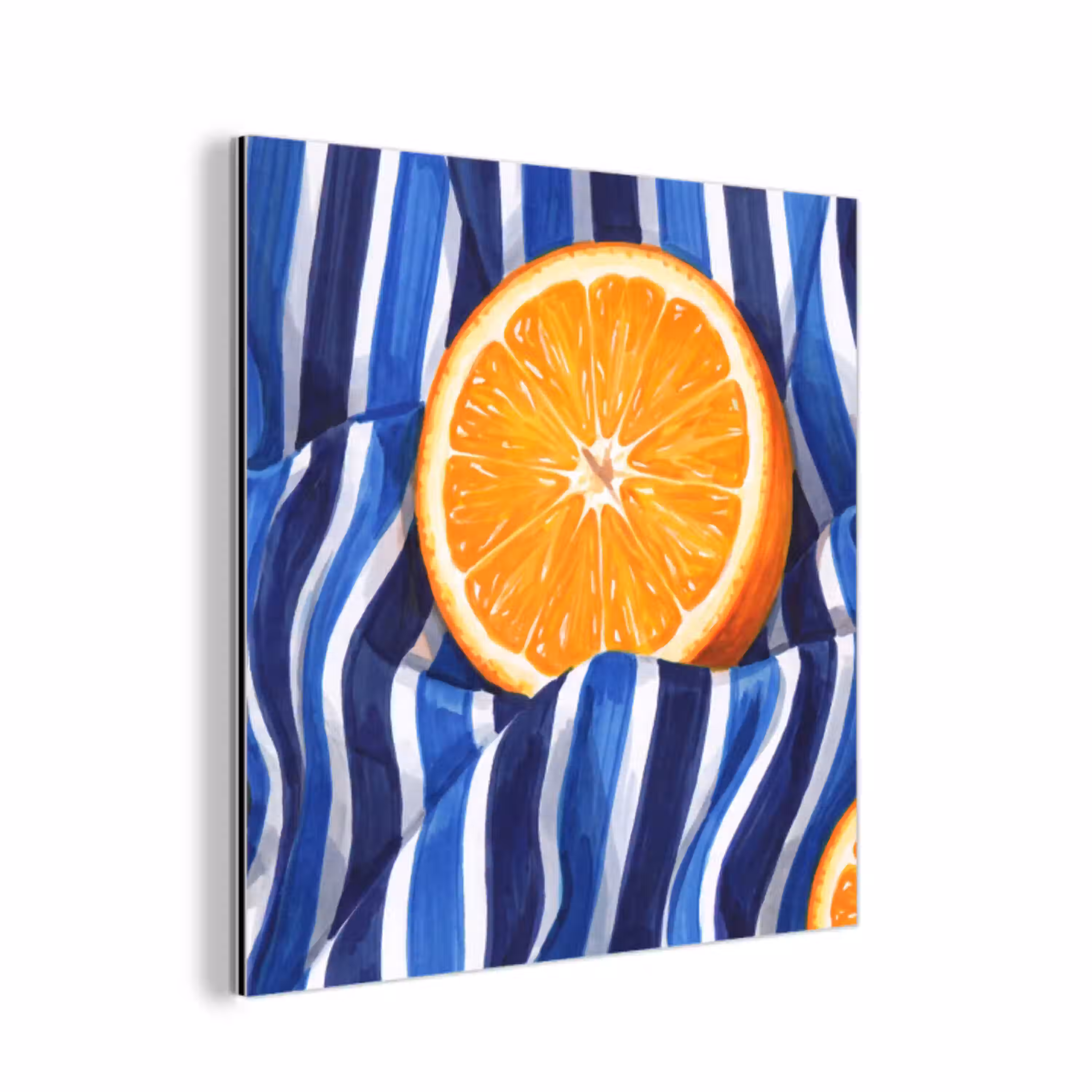 Eten - Fruit - Oranje aluminium wit klein -3d